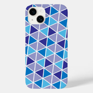 Colorful triangles tessellation in cool blue Case-Mate iPhone 14 case