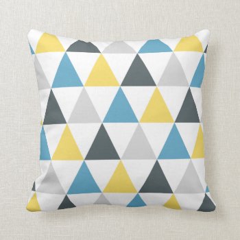 Colorful Triangles Throw Pillow by Richard__Stone at Zazzle