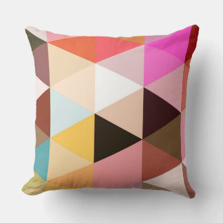 Colorful Triangles  Throw Pillow