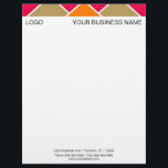 Colorful Triangles Top Letterhead<br><div class="desc">Red,  orange,  and golden brown triangles at the top make this business letterhead stand out.  Eye-catching and professional,  with plenty of space for your logo and business information.</div>
