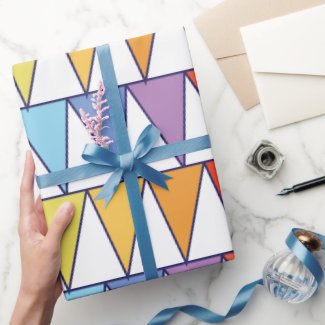 Colorful Triangles Wrapping Paper