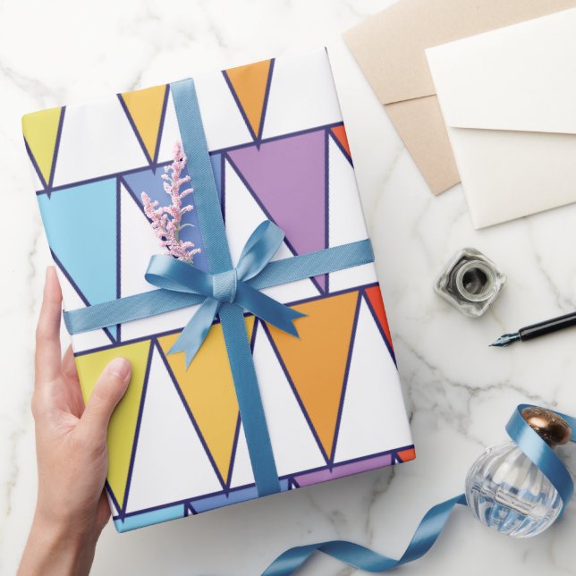 Colorful Triangles Wrapping Paper (Gifting)