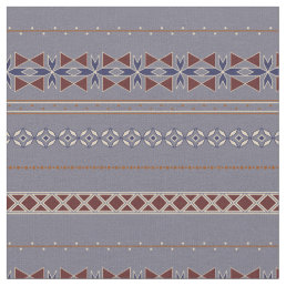 Colorful Tribal Aztec Art Blue Red Cool Cute Fabric