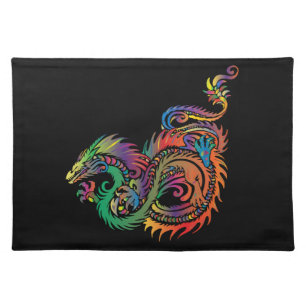 Colorful Tribal Dragon Placemat