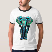 Colorful Tribal Elephant - Artistic Wildlife