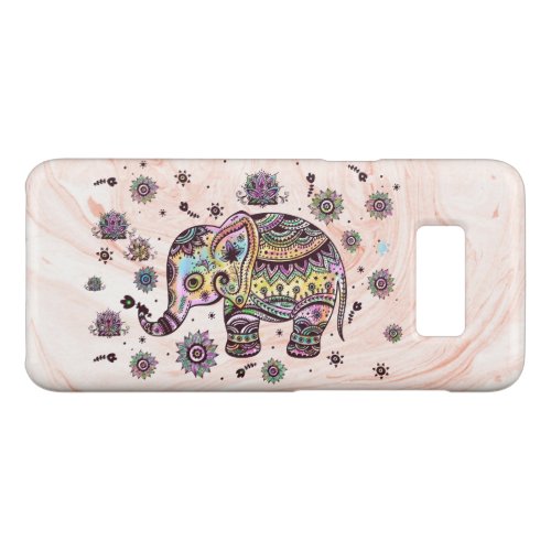 Colorful Tribal Elephant Marble Swirls Background Case_Mate Samsung Galaxy S8 Case