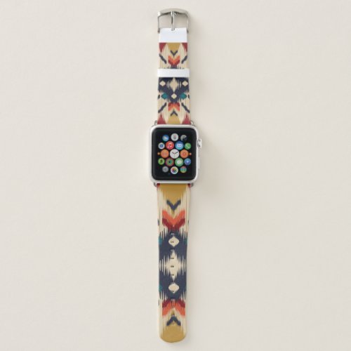 Colorful tribal ethnic seamless pattern apple watch band