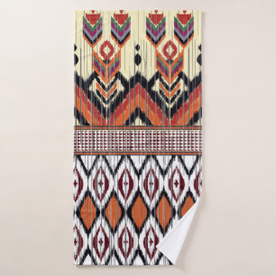 Colorful tribal ethnic seamless pattern bath towel