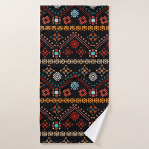 Colorful tribal ethnic seamless pattern bath towel
