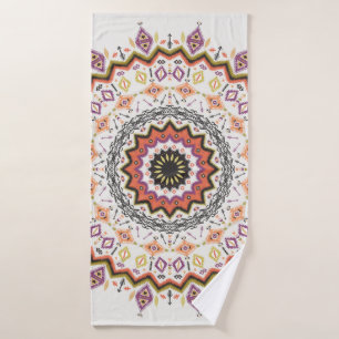 Colorful tribal ethnic seamless pattern bath towel