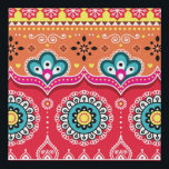 Colorful tribal ethnic seamless pattern faux canvas print<br><div class="desc">Colorful tribal ethnic seamless pattern</div>