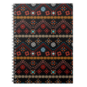 Colorful tribal ethnic seamless pattern notebook