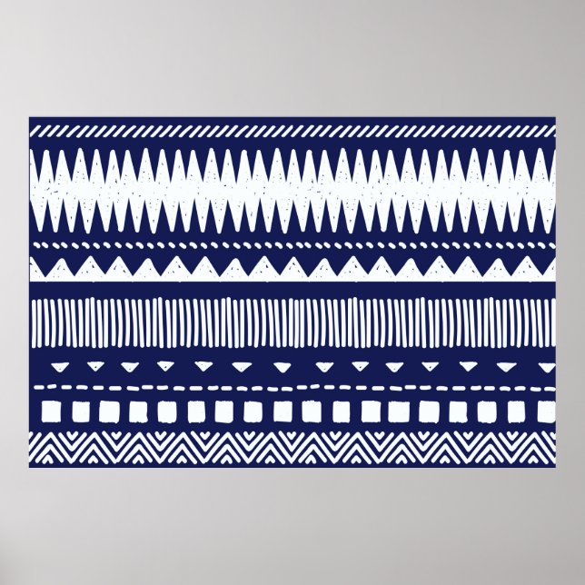 Colorful tribal ethnic seamless pattern poster (Front)