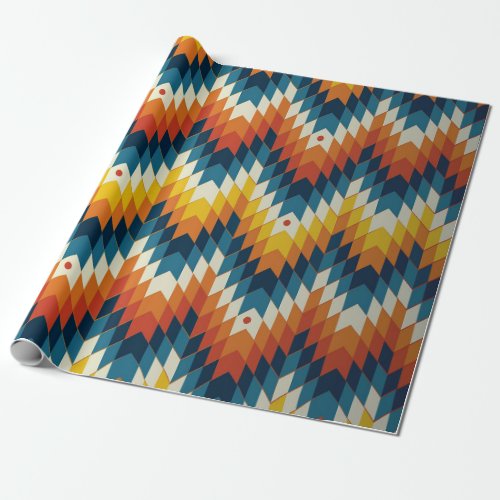 Colorful tribal ethnic seamless pattern wrapping paper