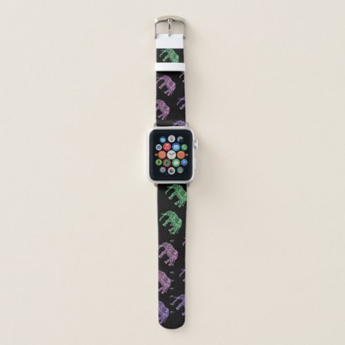 colorful tribal floral boho elephant pattern apple watch band