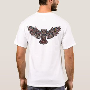 Colorful Tribal Flying Owl T-Shirt