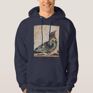 Colorful Tribal Folk Bird - Indian Gond Art Hoodie