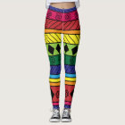 Colorful tribal geometric doodle legging