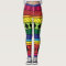 Colorful tribal geometric doodle legging