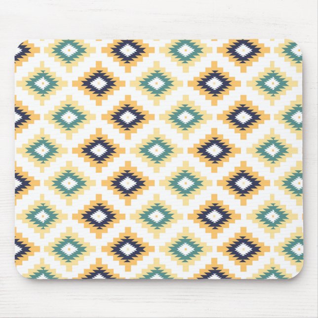 Colorful Tribal Geometric Pattern 2a Mouse Pad (Front)