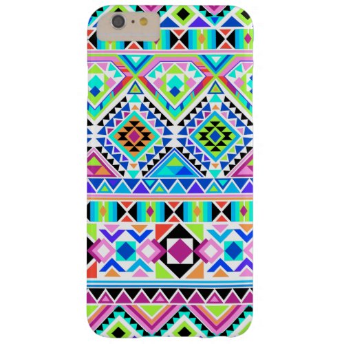 Colorful Tribal Geometric Pattern Barely There iPhone 6 Plus Case