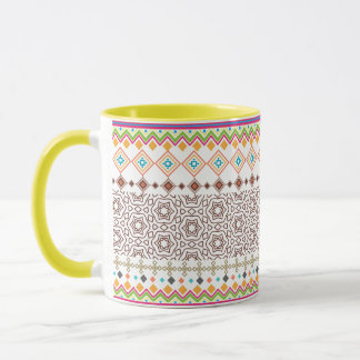 Colorful Tribal Geometric Pattern Mug