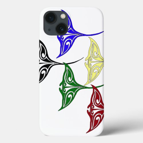 Colorful Tribal Hawaiian Rays iPhone 13 Case