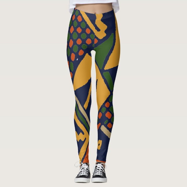 Colorful Tribal Leggings (Front)