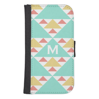 Colorful Tribal Monogram Samsung S4 Wallet Case