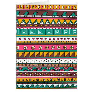Colorful Tribal pattern Cards