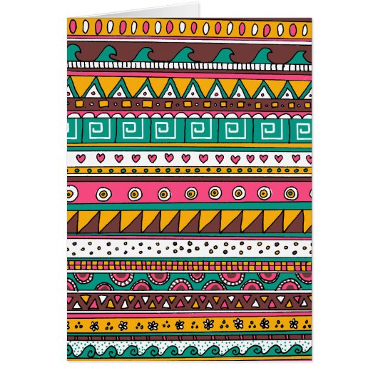Colorful Tribal pattern Cards (Front)