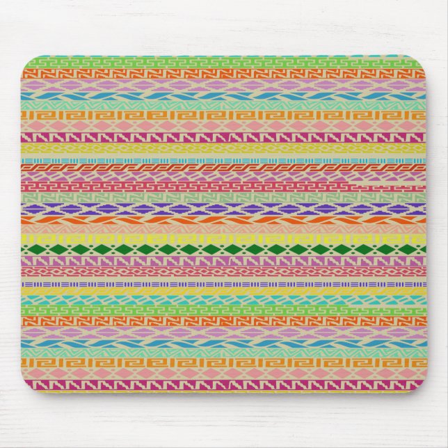 Colorful Tribal Pattern Mouse Pad (Front)