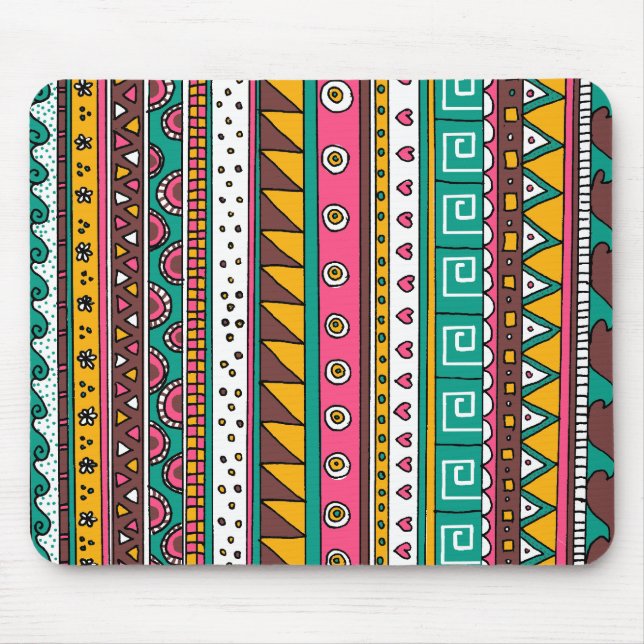Colorful Tribal pattern Mouse Pad (Front)