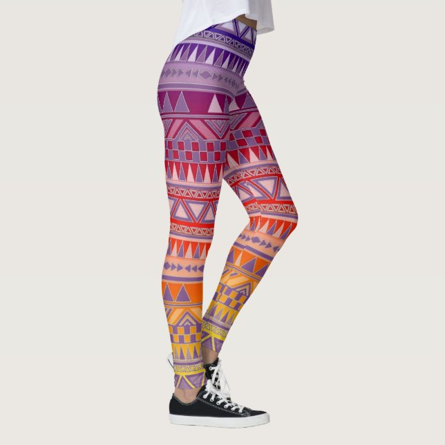 Colorful Tribal Print Leggings (Right)