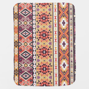 Colorful tribal style, vibrant seamless pattern. baby blanket