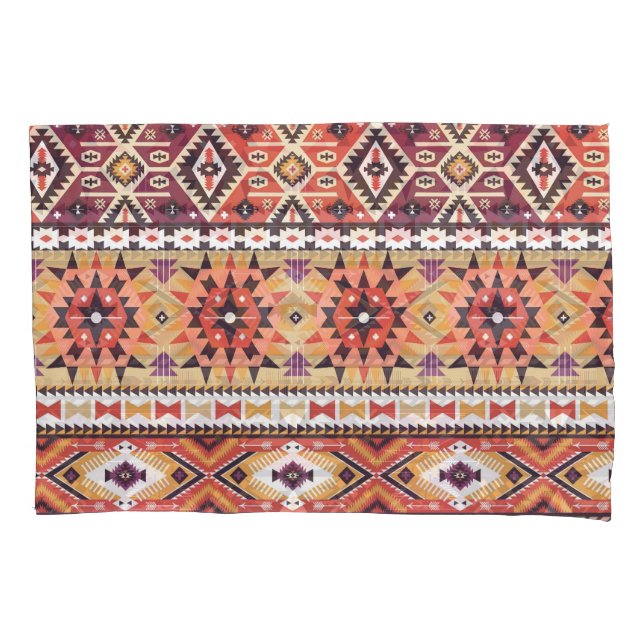 Colorful tribal style, vibrant seamless pattern. pillow case (Front)