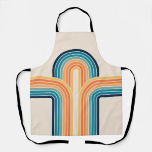 Colorful triple retro arches apron