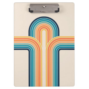 Colorful triple retro arches clipboard