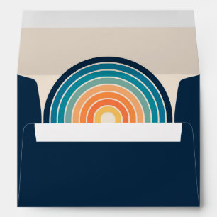 Colorful triple retro arches envelope
