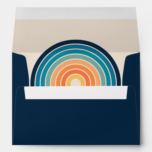 Colorful triple retro arches envelope (Back (Bottom))