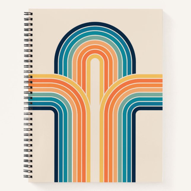Colorful triple retro arches notebook (Front)