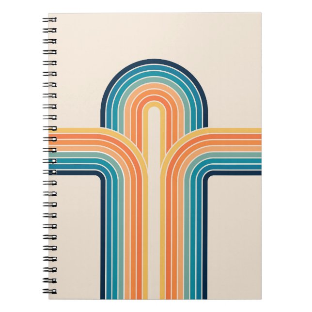 Colorful triple retro arches notebook (Front)
