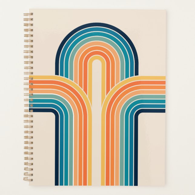 Colorful triple retro arches planner (Front)