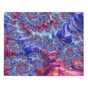 Colorful Trippy Groovy Digital Abstract Fractal Jigsaw Puzzle