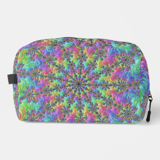 Colorful Trippy Vibrant Groovy Fractal Burst Dopp Kit