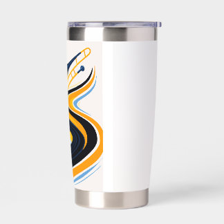Colorful Trombone & Vinyl Record Art Insulated Tumbler