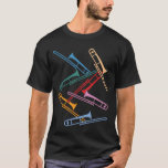 Colorful Trombones T-shirt at Zazzle