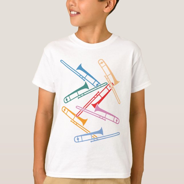 Colorful Trombones T-Shirt (Front)
