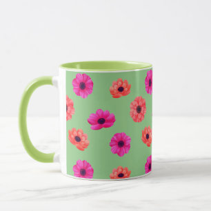 Colorful Tropical 3D Spring Flowers Pattern Mug