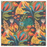 Colorful Tropical Abstract Floral Fabric